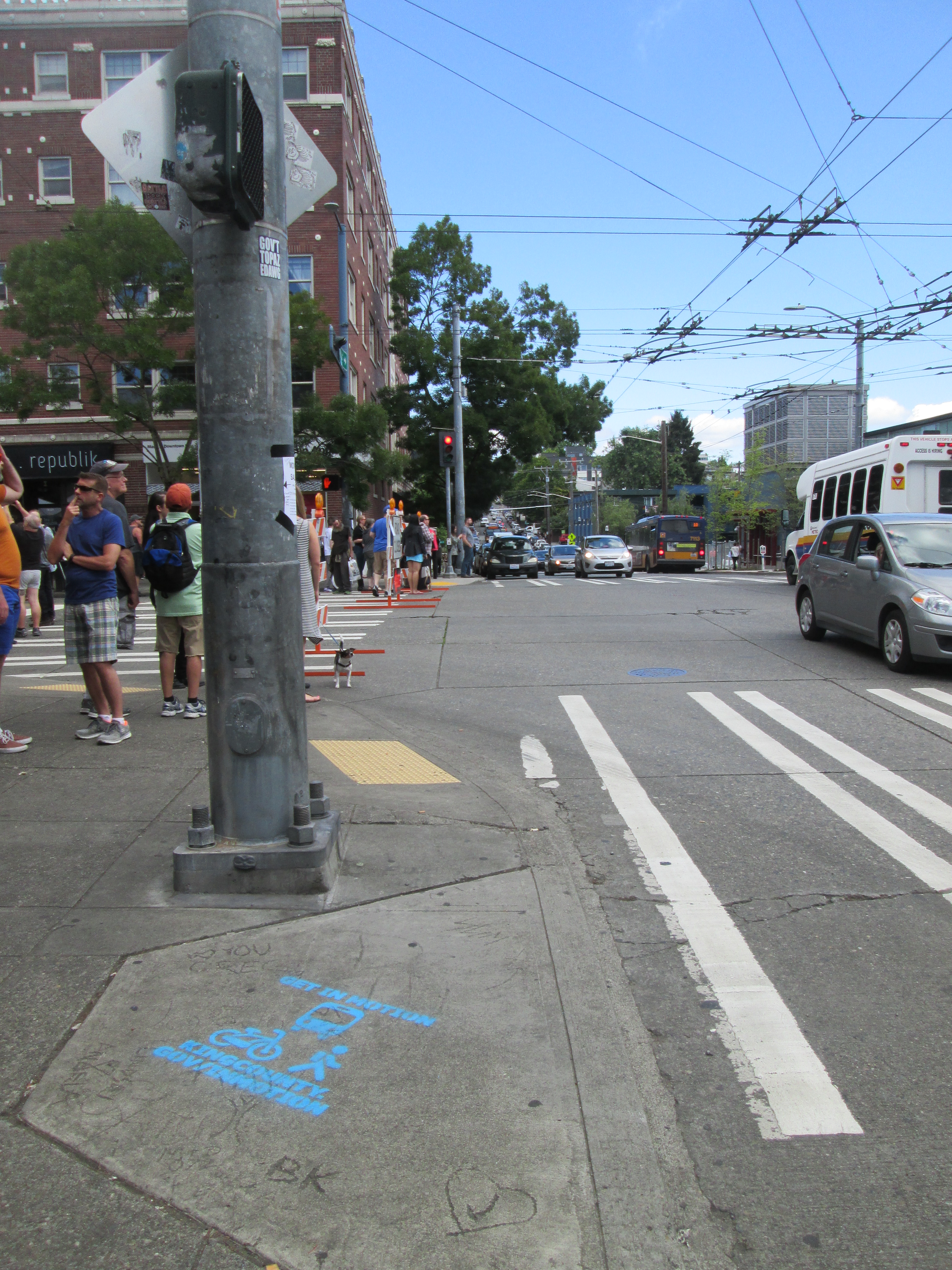 Chalk messages kept the campaign top-of-mind